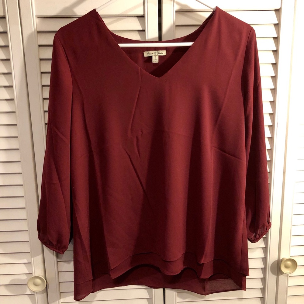 Wine colored blouse! Size small.